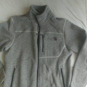 TNF, Men's Small, Fleece jacket, Grey, Good Used Condition